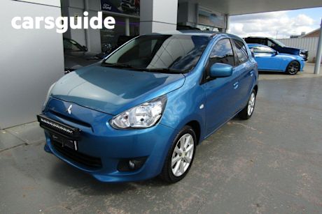 Blue 2015 Mitsubishi Mirage Hatchback LS
