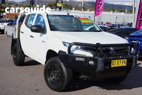 White 2020 Mitsubishi Triton Double Cab Chassis GLX (4X4)