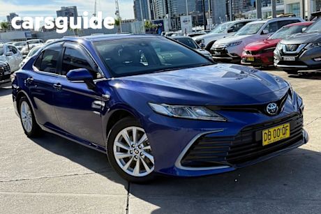 Blue 2021 Toyota Camry Sedan Ascent Hybrid