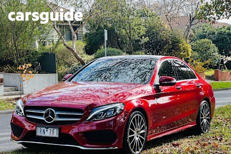 Red 2015 Mercedes-Benz C250 Sedan