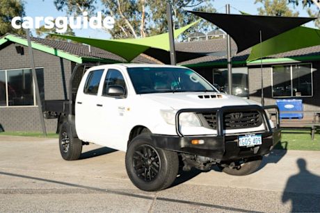White 2012 Toyota Hilux Dual Cab Chassis SR (4X4)