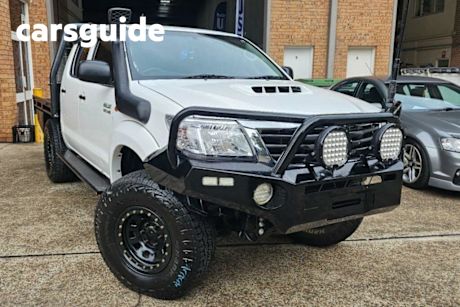 White 2013 Toyota Hilux Ute Tray SR (4x4) KUN26R MY12