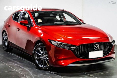 Red 2024 Mazda 3 Hatchback G20 Evolve