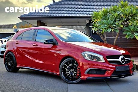 Red 2015 Mercedes-Benz A45 Hatchback AMG