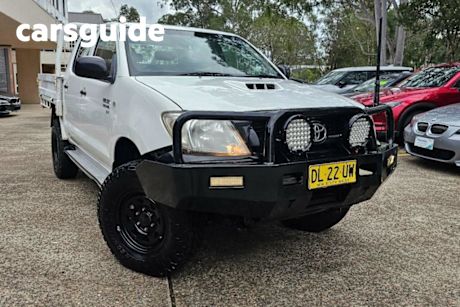 White 2011 Toyota Hilux Ute Tray SR (4x4) KUN26R MY11 UPGRADE