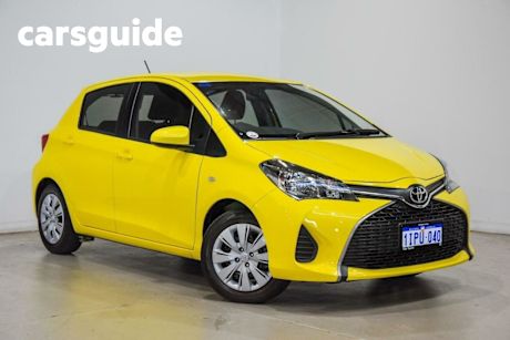 Yellow 2016 Toyota Yaris Hatchback Ascent
