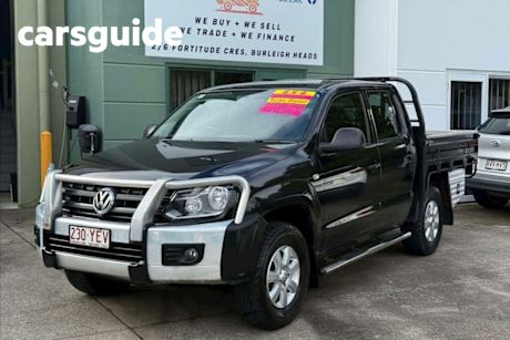 Black 2015 Volkswagen Amarok Dual Cab Chassis TDI420 Trendline (4X4)
