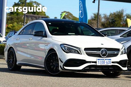 White 2018 Mercedes-Benz CLA45 Coupe 4Matic