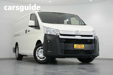 White 2020 Toyota Hiace Commercial