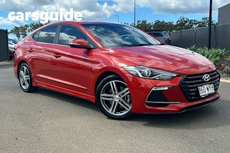 Orange 2016 Hyundai Elantra Sedan SR Turbo (red)