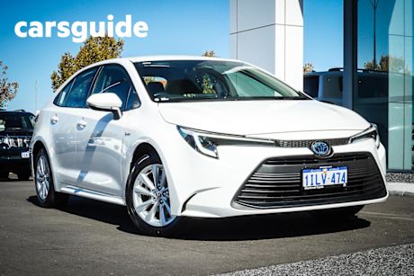 White 2024 Toyota Corolla Sedan Ascent Sport + Conv PK Hybrid