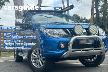 Blue 2017 Mitsubishi Triton Dual Cab Utility GLS (4X4)