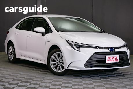 White 2024 Toyota Corolla Sedan Ascent Sport + Conv PK Hybrid