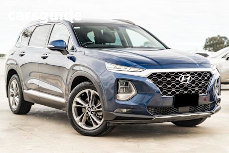 Blue 2018 Hyundai Santa FE Wagon Highlander Crdi Satin AWD