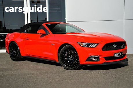 Red 2016 Ford Mustang Convertible GT 5.0 V8