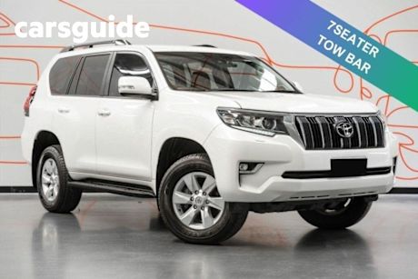 White 2021 Toyota Landcruiser Prado Wagon GXL Flat Tailgate