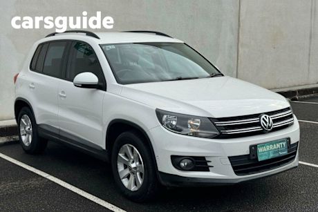 White 2013 Volkswagen Tiguan Wagon 132 TSI PACIFIC 5NC MY14