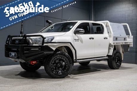 White 2020 Toyota Hilux Double Cab Chassis SR (4X4)