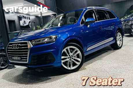 Blue 2017 Audi Q7 Wagon 3.0 TDI Quattro