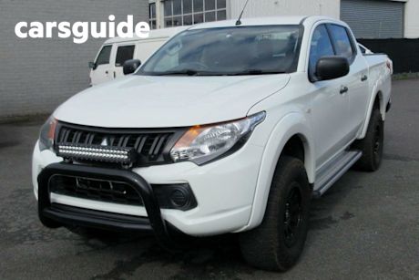 White 2018 Mitsubishi Triton Dual Cab Utility GLX Plus (4X4)