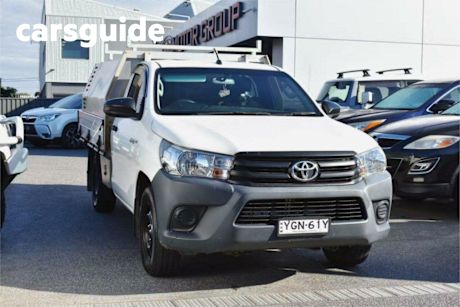 White 2017 Toyota Hilux Cab Chassis Workmate