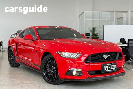 Red 2017 Ford Mustang Coupe Fastback GT 5.0 V8