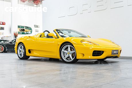 Yellow 2001 Ferrari 360 Convertible Spider
