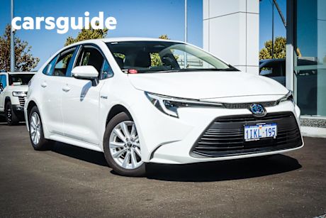 White 2024 Toyota Corolla Sedan Ascent Sport + Conv PK Hybrid