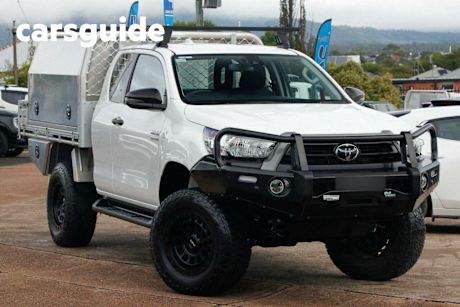 White 2022 Toyota Hilux X Cab Cab Chassis SR (4X4)