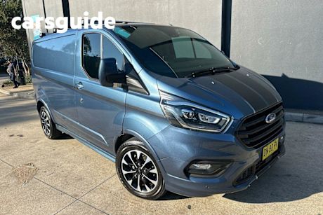 Blue 2020 Ford Transit Custom Van 320S Sport (swb)