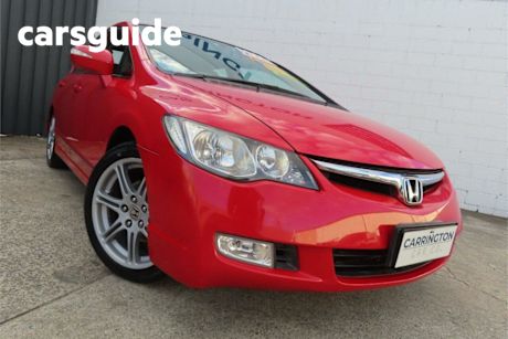 Red 2008 Honda Civic Sedan Sport