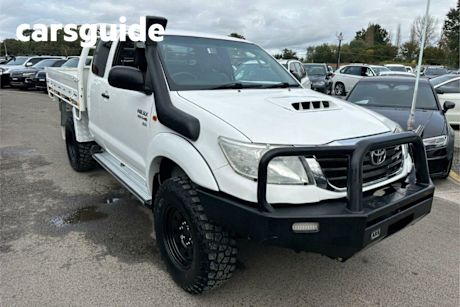 White 2010 Toyota Hilux Cab Chassis SR (4X4)