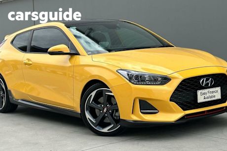 Yellow 2019 Hyundai Veloster Coupe Turbo Premium