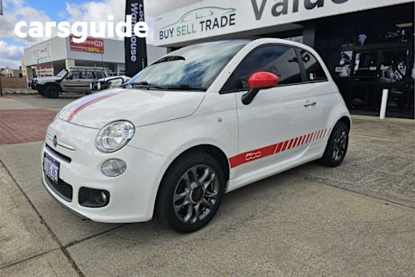 White 2014 Fiat 500 Convertible Sport