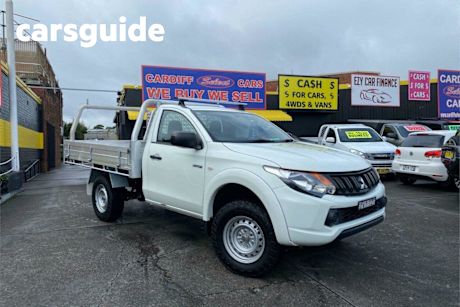White 2018 Mitsubishi Triton Cab Chassis GLX (4X4)