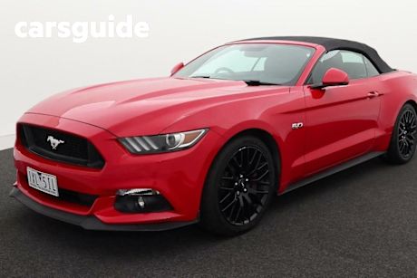 Red 2017 Ford Mustang Convertible GT 5.0 V8