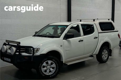 White 2013 Mitsubishi Triton Double Cab Utility GLX (4X4)