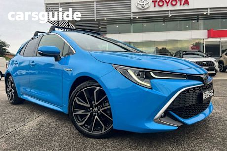 Blue 2019 Toyota Corolla Hatchback ZR (hybrid)