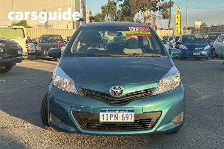 Blue 2012 Toyota Yaris Hatchback YRS