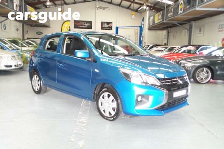 Blue 2021 Mitsubishi Mirage Hatchback ES