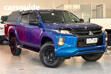Blue 2019 Mitsubishi Triton Double Cab Pick Up GLX Plus (4X4)