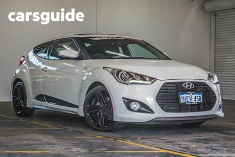 White 2014 Hyundai Veloster Coupe SR TURBO FS3