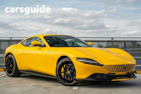 Yellow 2021 Ferrari Roma Coupe
