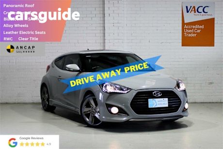 Grey 2015 Hyundai Veloster Coupe SR Turbo