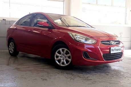 Red 2013 Hyundai Accent Sedan Active