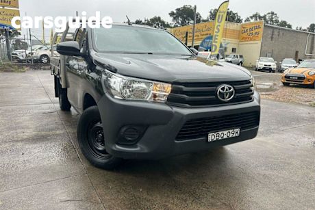 Black 2015 Toyota Hilux Cab Chassis Workmate