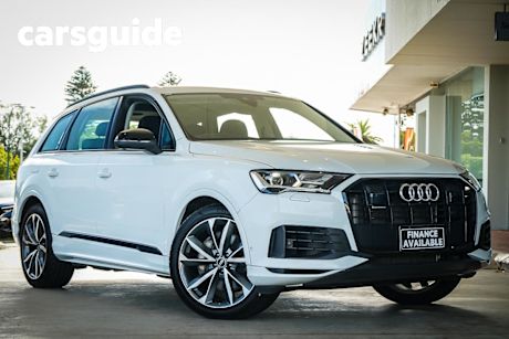 White 2022 Audi Q7 Wagon 50 TDI Quattro Mhev