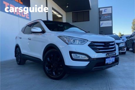 White 2013 Hyundai Santa FE Wagon Highlander Crdi (4X4)