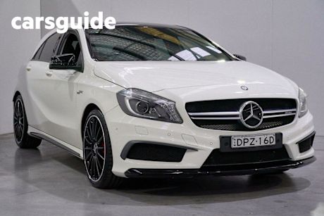 White 2014 Mercedes-Benz A45 Hatchback AMG