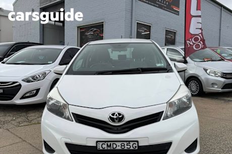 White 2012 Toyota Yaris Hatchback YR